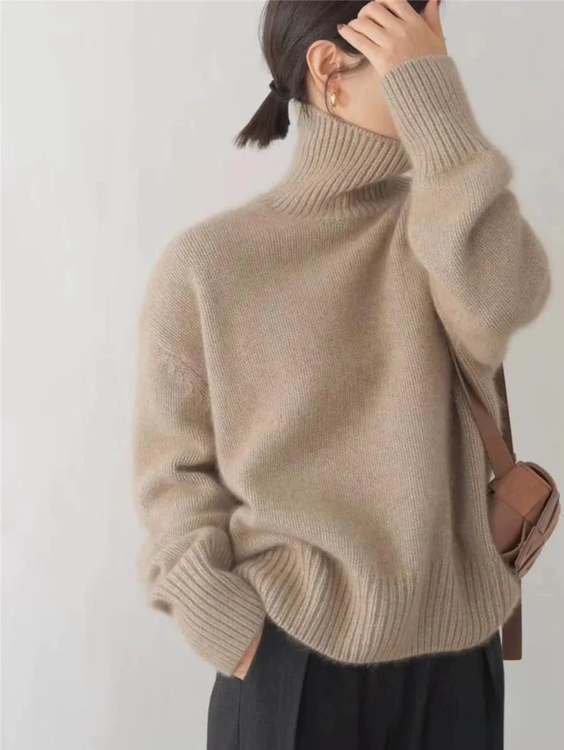Agnes™ – Pull à col roulé confortable, tricoté et doux