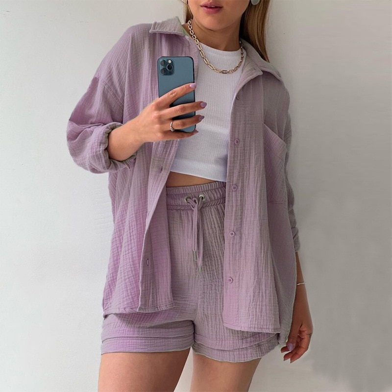 Emily™ - Ensemble de Loungewear en Coton Décontracté