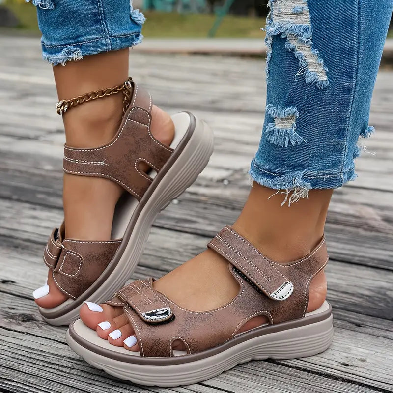 Alia™ - Sandales à Talons Compensés Confortables avec Bride de Cheville